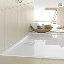 Душовий піддон Villeroy & Boch Stone White CeramicPlus uDQ1490FFL2V-01 140x90 см, білий, фото №4