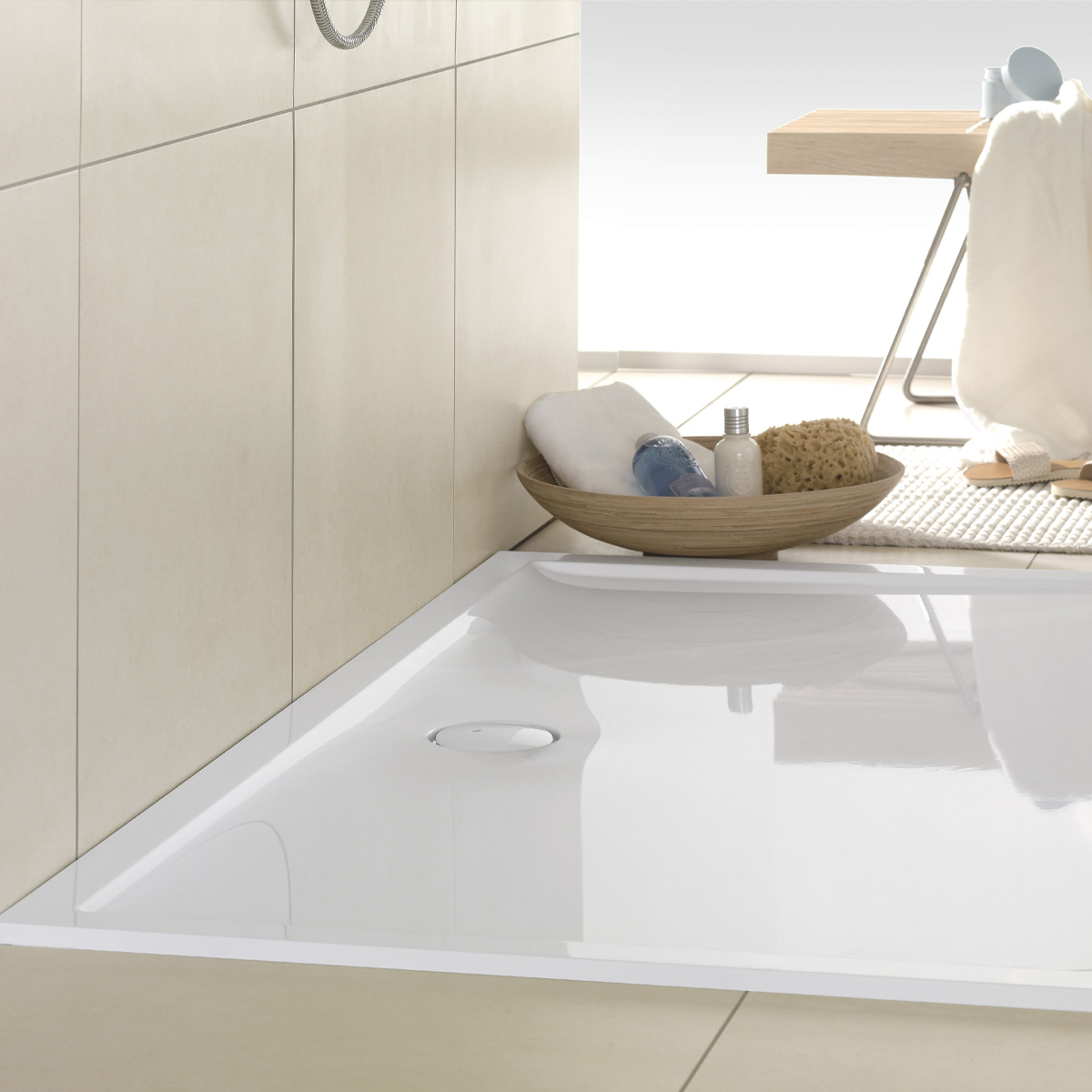 uDQ1490FFL2V-01 душовий піддон Stone White CeramicPlus, біла (1 сорт)