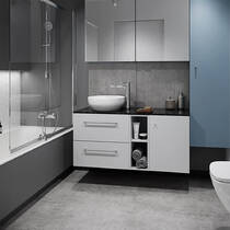 Тумба під раковину Cersanit Larga S932-073 80 см біла, фото №3