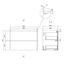 Тумба під раковину Cersanit Larga S932-073 80 см біла, фото №4