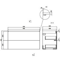 Тумба под раковину Cersanit Larga S932-076 100 см белая, фото №4