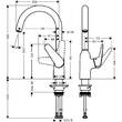 Змішувач для кухні Hansgrohe Focus M42 71802800 під сталь, фото 2