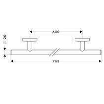 Держатель для полотенец Hansgrohe Logis 40516820 никель, фото №2