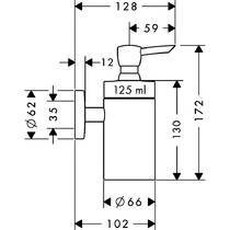 Дозатор для рідкого мила Hansgrohe Logis 40514820 сталь, фото №2