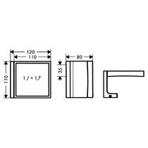 Косметическое зеркало Axor Universal Rectangular 42649800 стальной, фото №2