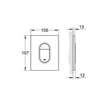Клавиша смыва Grohe Arena Cosmopolitan 38844KV0 черный глянец, фото №2