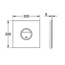 Клавіша змиву Grohe Ondus Digitecture Light 38915LS0 з підсвічуванням, білий місяць, фото №2