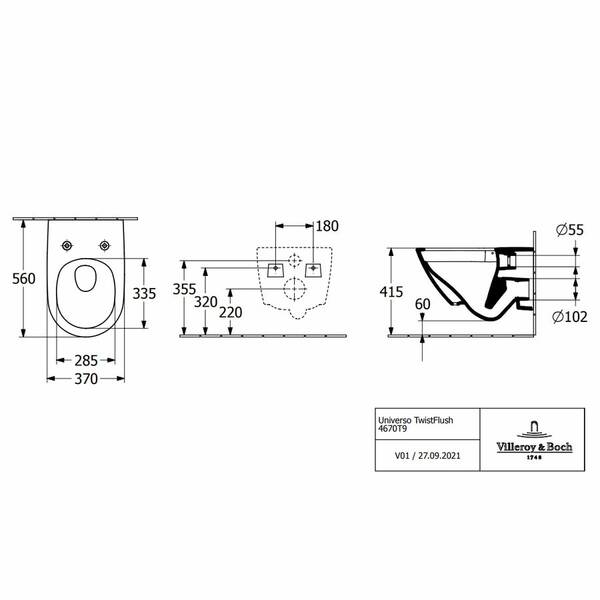 Унітаз підвісний Villeroy&Boch Subway 3.0 4670T901 з сидінням Soft Close, фото 4