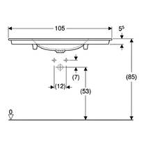 Раковина Geberit One 505.011.01.4 встроенная 105 см, фото №3