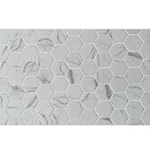 Мозаїка Mozaico de lux (M)DPG032TM-086A-6 Marble White Line 31,7x32,5 см, фото №1