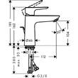 Змішувач для раковини Hansgrohe Talis E CoolStart 71713340 хром чорний матовий, фото 2