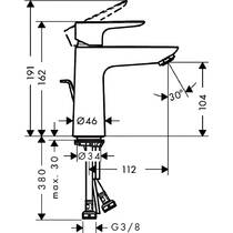 Змішувач для раковини Hansgrohe Talis E CoolStart 71713340 хром чорний матовий, фото №2