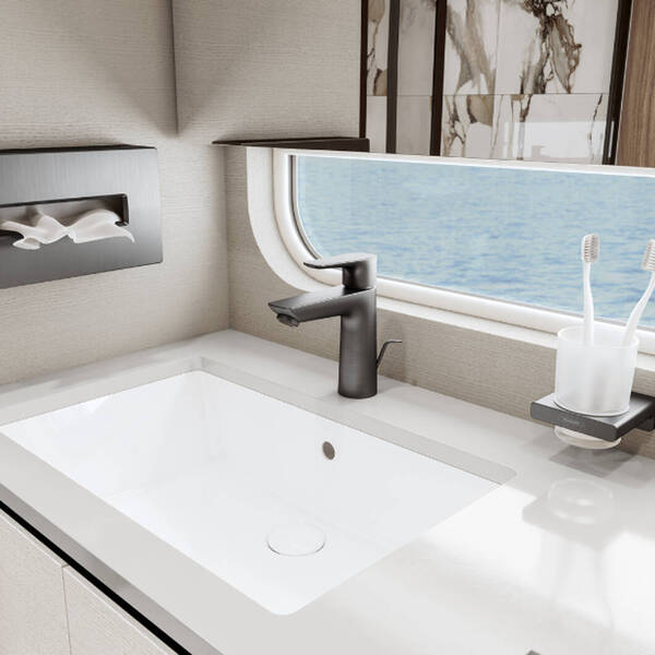 Змішувач для раковини Hansgrohe Talis E CoolStart 71713340 хром чорний матовий, фото 3