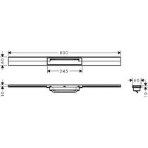Решітка для душового каналу Hansgrohe RainDrain Flex 56044140 бронза 800 мм, фото №2