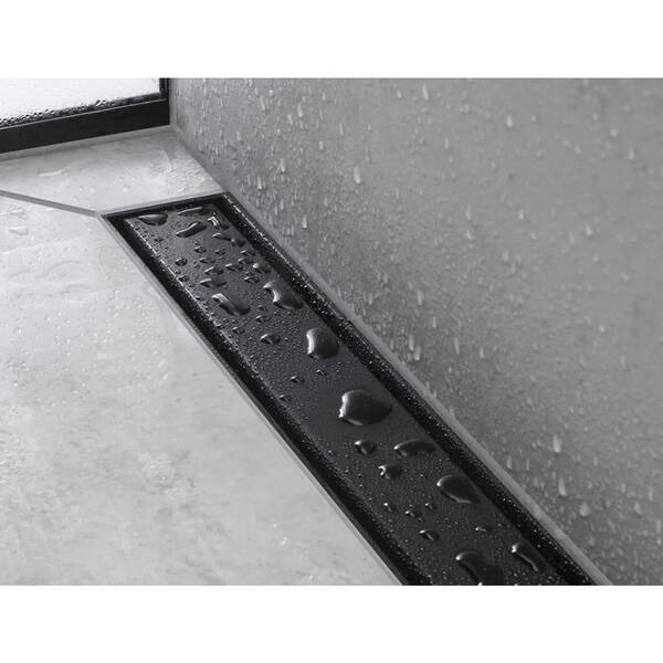 Решетка для душевого канала Hansgrohe RainDrain Match 56038670 с регулируемой высотой, черный матовый 800 мм, фото 4