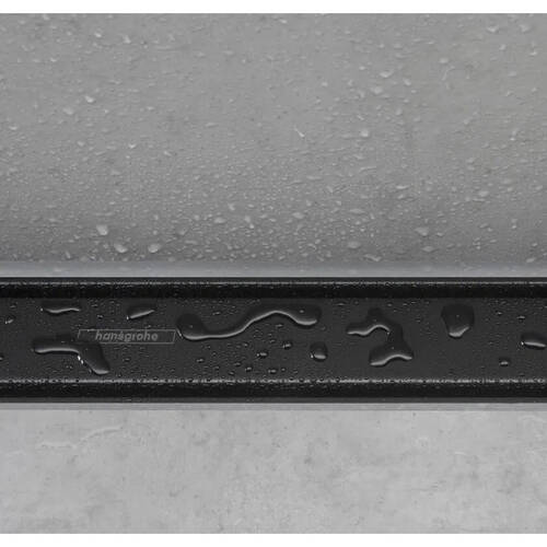 Решетка для душевого канала Hansgrohe RainDrain Match 56038670 с регулируемой высотой, черный матовый 800 мм, фото 5