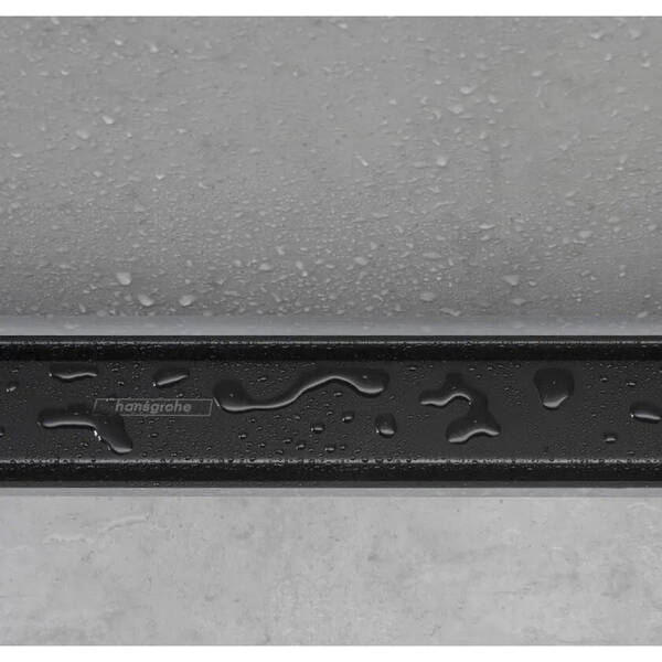 Решетка для душевого канала Hansgrohe RainDrain Match 56038670 с регулируемой высотой, черный матовый 800 мм, фото 5