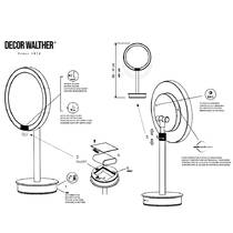 Косметичне дзеркало Decor Walther Just Look Plus SR 0125400 з LED-підсвічуванням та збільшенням 5х, хром, фото №2