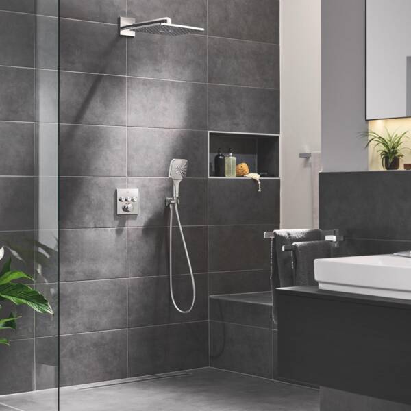 Душова система прихованого монтажу на 3 виходи з термостатом  Grohe Grohtherm SmartControl 34864000, фото 8