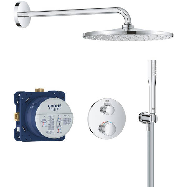 Душова система прихованого монтажу з термостатом Grohe Grohtherm 34869000, фото 1