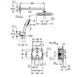 Душова система прихованого монтажу з термостатом Grohe Grohtherm 34872000, фото 3