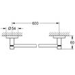 Тримач для рушників Grohe Essentials 40366DL1 60 см, теплий захід сонця (брашоване рожеве золото), фото 2