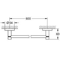 Тримач для рушників Grohe Essentials 40366DL1 60 см, теплий захід сонця (брашоване рожеве золото), фото №2