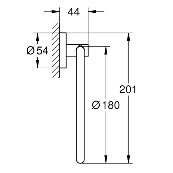 Тримач-кільце для рушників Grohe Essentials 40365DL1 теплий захід сонця (брашоване рожеве золото), фото 2