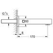 Излив для ванны Grohe Eurocube 13303AL0 170 мм графит темный, фото 4