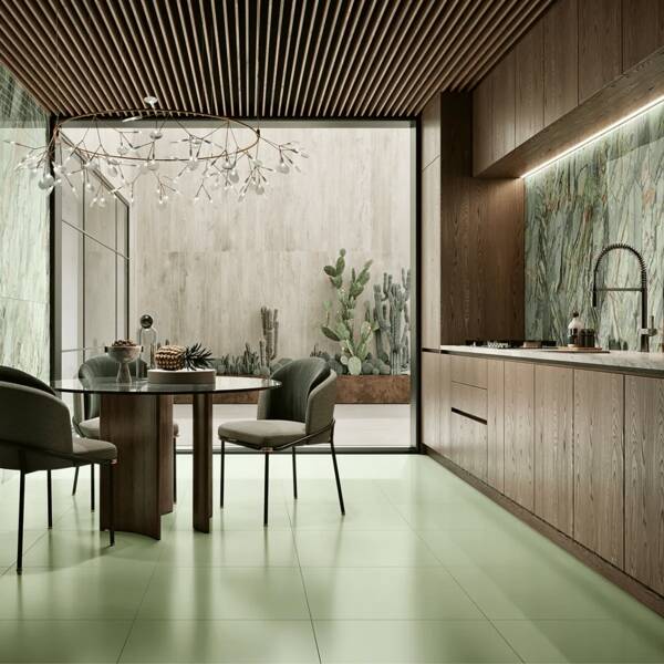 Керамограніт Revigres Synchrony Rainforest Green Pol 60x120 см, фото 2