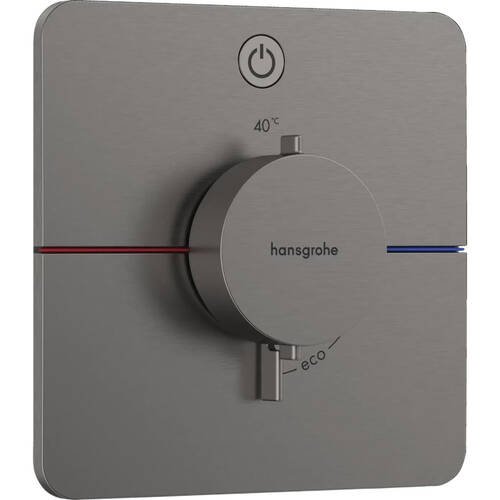 Смеситель скрытого монтажа для душа Hansgrohe ShowerSelect Comfort Q 15581340 с термостатом, на 1 потребитель, черный матовый хром, фото 1