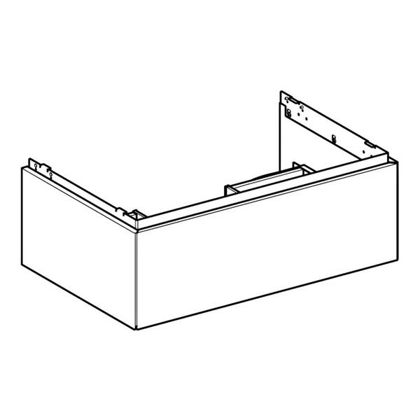 Тумба для раковины Geberit One 505.072.00.2 подвесная, белый матовый, фото 2