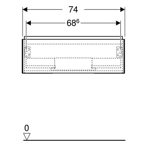 Тумба для раковины Geberit One 505.072.00.2 подвесная, белый матовый, фото 4