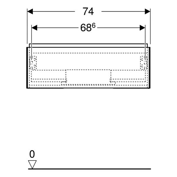 Тумба для раковины Geberit One 505.072.00.2 подвесная, белый матовый, фото 4