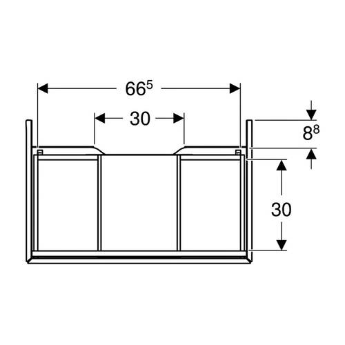 Тумба для раковины Geberit One 505.072.00.2 подвесная, белый матовый, фото 3