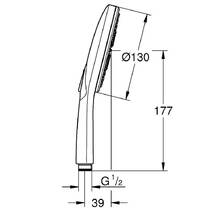 Ручной душ Grohe Rainshower SmartActive 130 26574GN0 3 режима, брашированное золото, фото №5