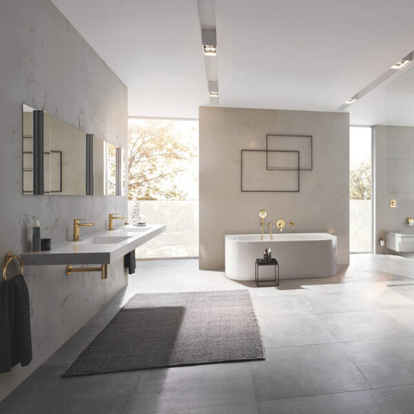Змішувач для раковини Grohe Lineare 32114GL1 S-розмір, золото, фото 3