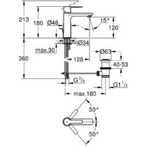 Змішувач для раковини Grohe Lineare 32114GL1 S-розмір, золото, фото №2