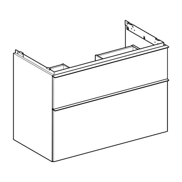 Тумба для раковини Geberit iCon 502.305.JR.1 підвісна, горіх темний, фото 2