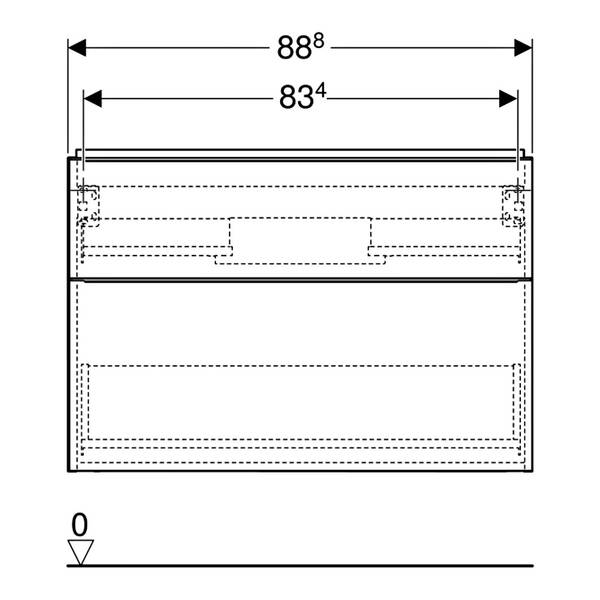 Тумба для раковини Geberit iCon 502.305.JR.1 підвісна, горіх темний, фото 4