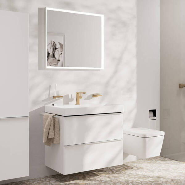 Змішувач для раковини Hansgrohe Tecturis E CoolStart EcoSmart+ 73020140 бронза матовий, фото 5