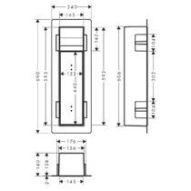 Держатель для туалетной бумаги и щетки Hansgrohe XtraStoris Rock 56062800 матовая нержавеющая сталь, фото №2