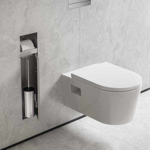 Тримач для туалетного паперу та щітки вбудований Hansgrohe Тримач для туалетного паперу та щітки вбудований Hansgrohe
