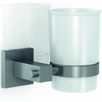 Стакан Genwec Formentera series GW05 14 04 01 с держателем, хром матовый, фото №1