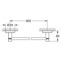 Тримач для рушників Grohe Essentials 40366GL1 60 см, золото, фото №2