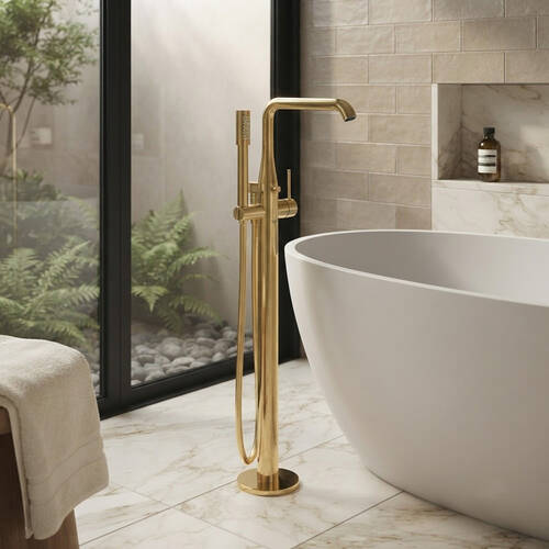 Змішувач для ванни Grohe Essence 25248GL1 підлоговий, золото, фото 1