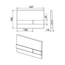 Комплект B656: інсталяція Tech Line Opti, унітаз Carina Clean On, дюропластове сидіння Carina Slim, SoftClose, легке зняття, кнопка змива OPTI A2 глянцевий хром, фото №5