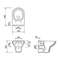 Комплект B656: інсталяція Tech Line Opti, унітаз Carina Clean On, дюропластове сидіння Carina Slim, SoftClose, легке зняття, кнопка змива OPTI A2 глянцевий хром, фото №4
