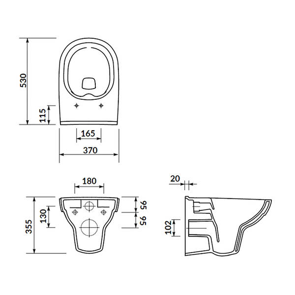 Комплект B656: інсталяція Tech Line Opti, унітаз Carina Clean On, дюропластове сидіння Carina Slim, SoftClose, легке зняття, кнопка змива OPTI A2 глянцевий хром, фото 4
