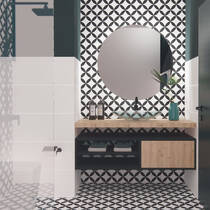 Керамогранит Almera Ceramica (Spain) Pris.Pre. Circle Black 45х45 см, фото №3